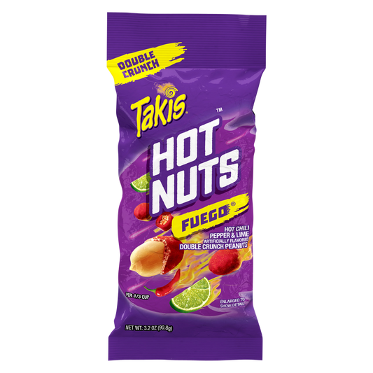 Takis Hot Nuts Fuego Hot Chili Pepper & Lime 3.2oz