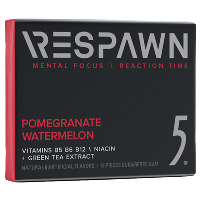 Respawn by 5 Gum Pomegranate Watermelon Gaming Gum 15ct