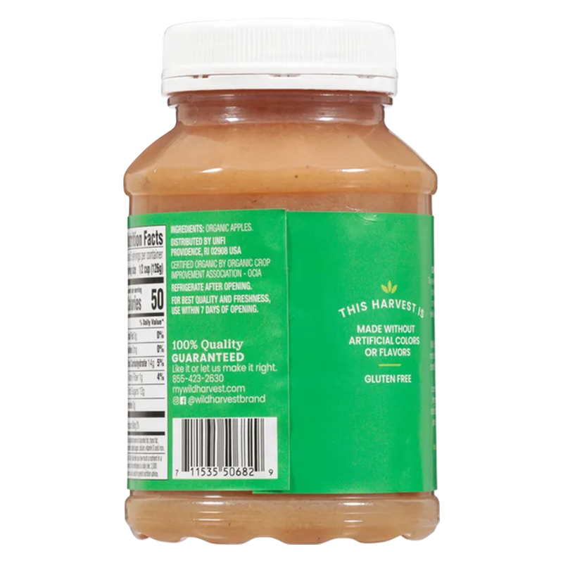 Wild Harvest Organic Unsweetened Apple Sauce, 23oz.
