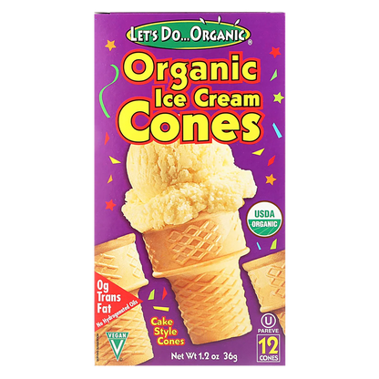 Lets Do Organic Ice Cream Cones 12ct