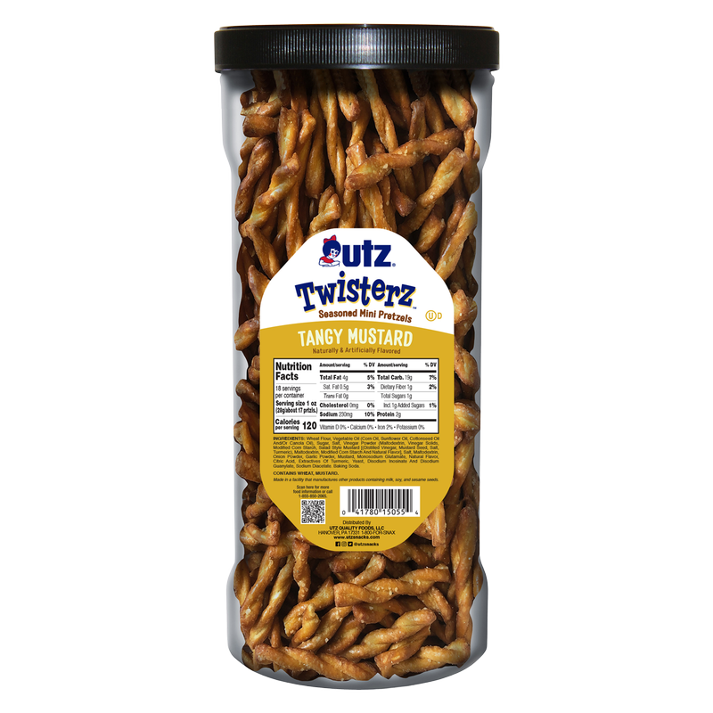 Utz Twisterz Seasoned Pretzels Tangy Mustard 21oz