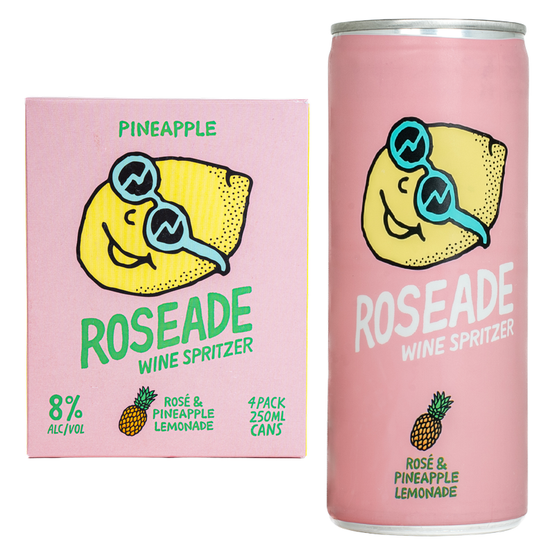 Roseade Pineapple Lemon Spritz 4pk 250ml Cans