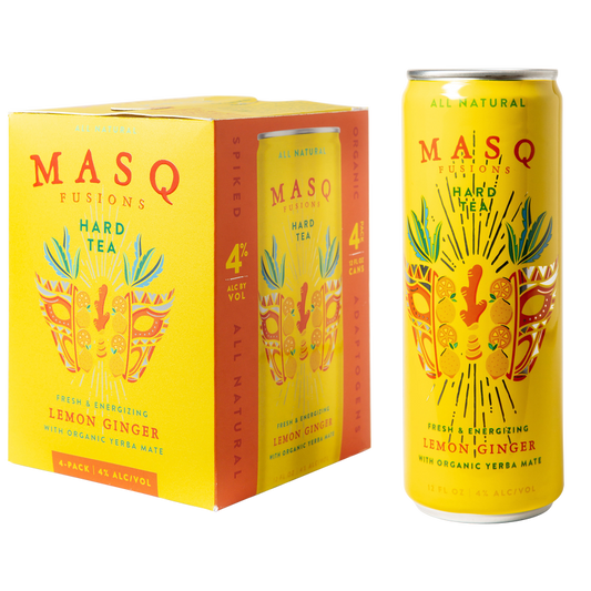 Masq Fusions Lemon Ginger Hard Tea 4pk 12oz Can 4.0% ABV