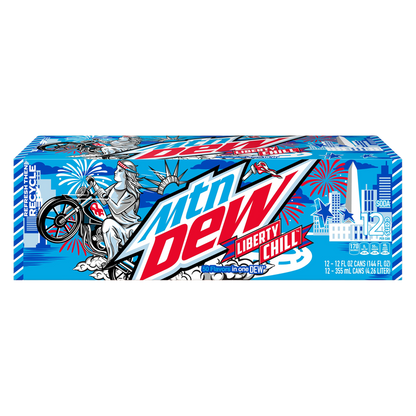 Mtn Dew Liberty Chill Soda 50 Flavors In One DEW 12pk 12oz Btl