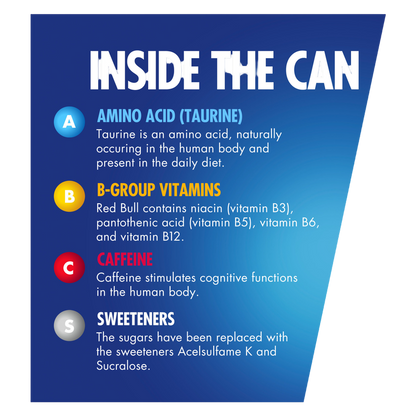 Red Bull Sugar Free Energy Drink 24pk 12oz Can- XL