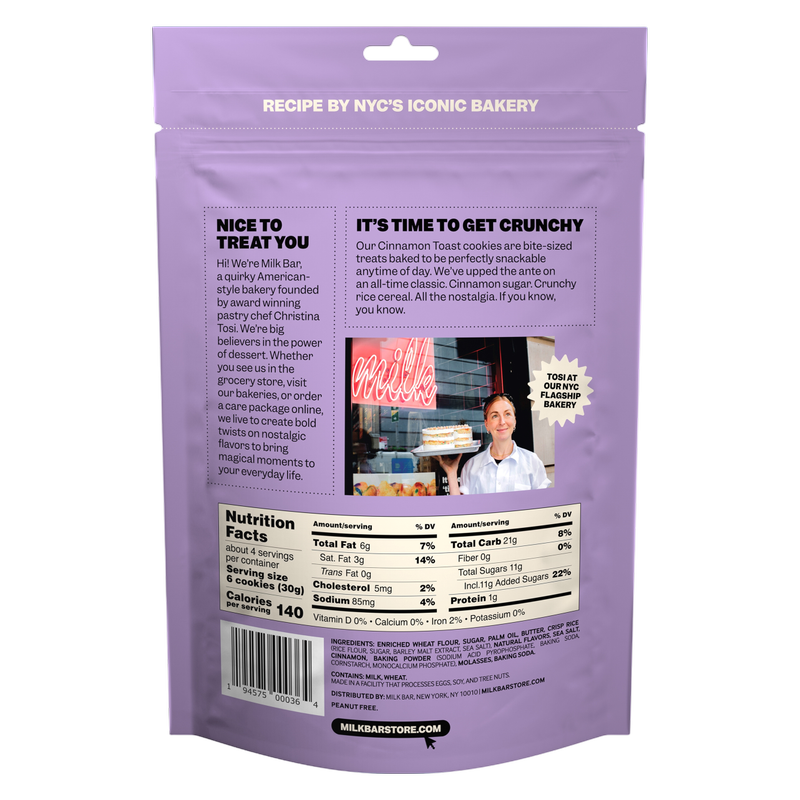 Milk Bar Crunchies Cinnamon Toast Cookies 4.5oz