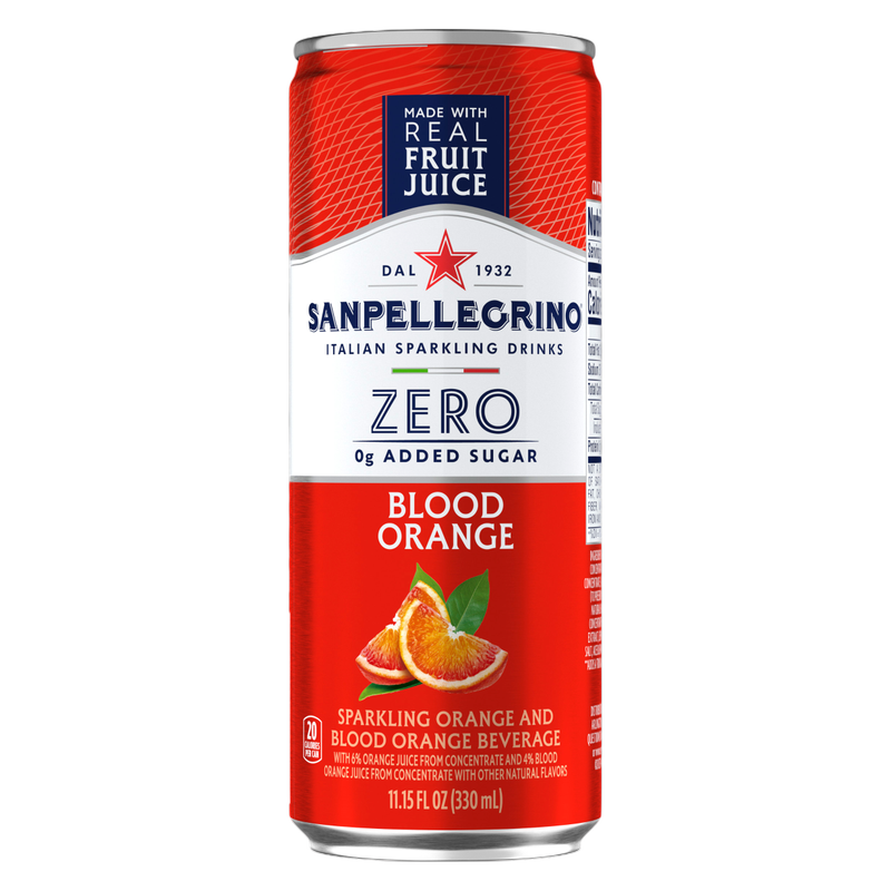 San Pellegrino Zero Sugar Blood Orange Italian Sparkling Drink 6pk 11.15oz Btl
