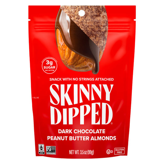 SkinnyDipped Dark Chocolate Peanut Butter Almonds, 3.5oz