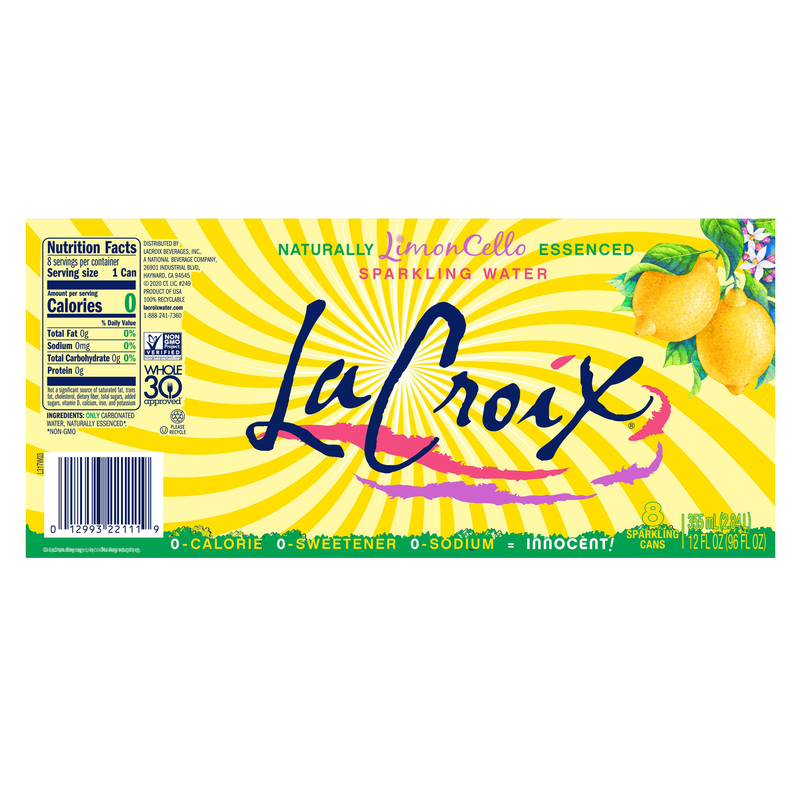 La Croix Limoncello Sparkling Water 8pk 12oz Can