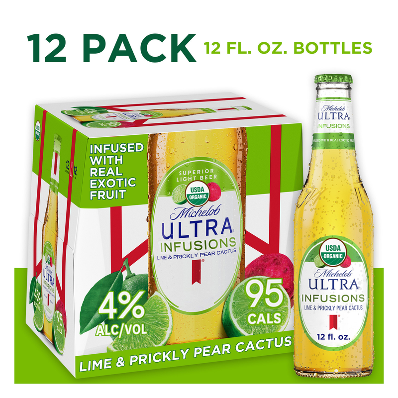 Michelob Ultra Infusions Lime & Prickly Pear Cactus 12pk 12oz Btl