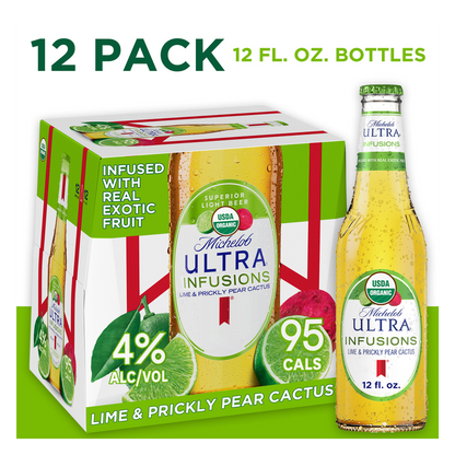 Michelob Ultra Infusions Lime & Prickly Pear Cactus 12pk 12oz Btl