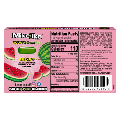 Mike And Ike, Sour Watermelon, 4.25oz