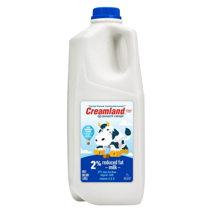 Creamland 2% Reduced Fat Milk - 1/2 gallon