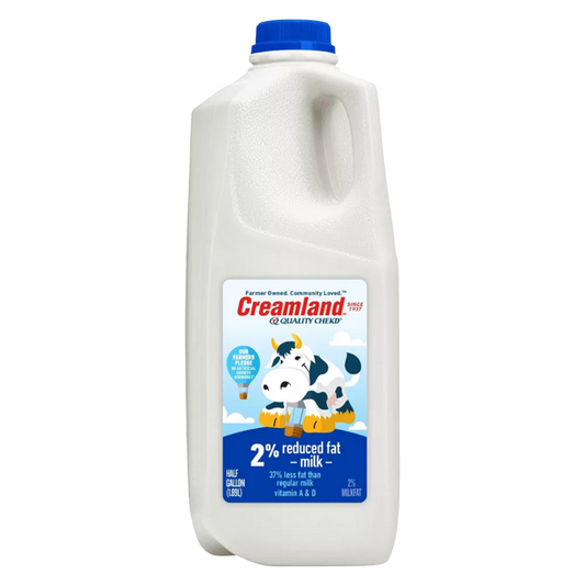 Creamland 2% Reduced Fat Milk - 1/2 gallon