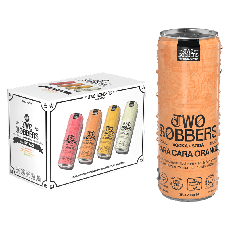 Two Robbers Vodka Soda Variety 8pk 12oz Cans
