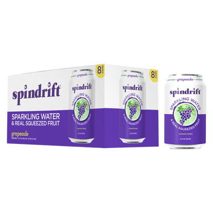 Spindrift Grapeade Sparkling Water 8pk 12oz Can