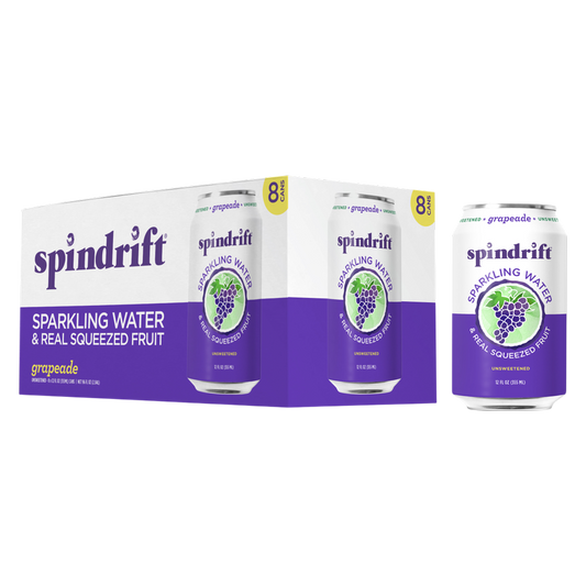 Spindrift Grapeade Sparkling Water 8pk 12oz Can