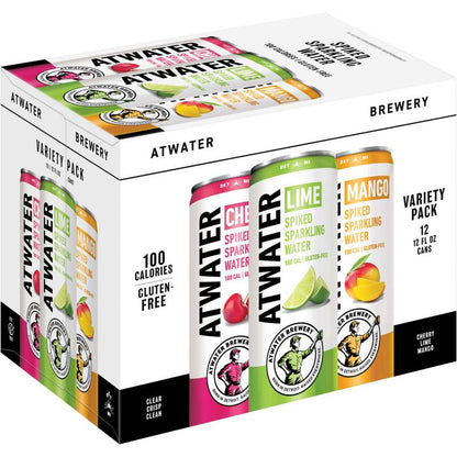 Atwater Spiked Seltzer Variety 12pk 12oz Sleek Can 5.0% ABV