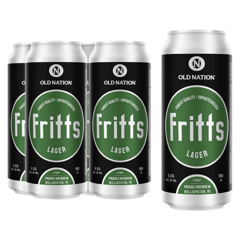Old Nation Fritts Lager 4pk 16oz Can 5.5% ABV