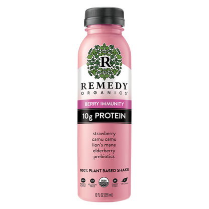 Remedy Organics Berry Immunity Protein Shake 12oz Btl