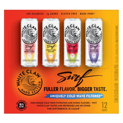 White Claw Hard Seltzer Surf Variety Pack 12pk 12oz Can 5.0% ABV