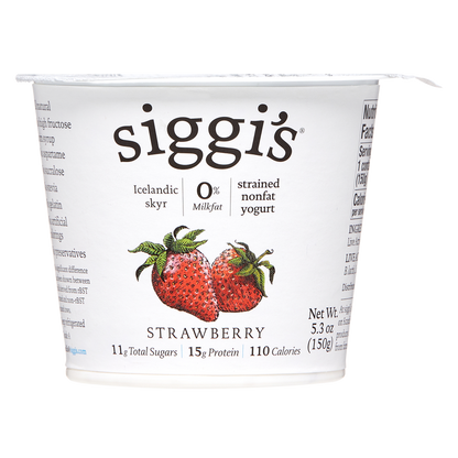 Siggi's Strawberry Non-Fat Yogurt 5.3oz