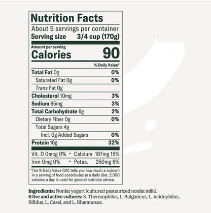 Chobani Plain Non-Fat Greek Yogurt - 32oz