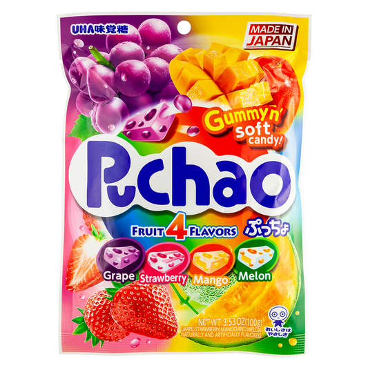 UHA Puchao 4 Fruit Flavored Candy 3.53oz