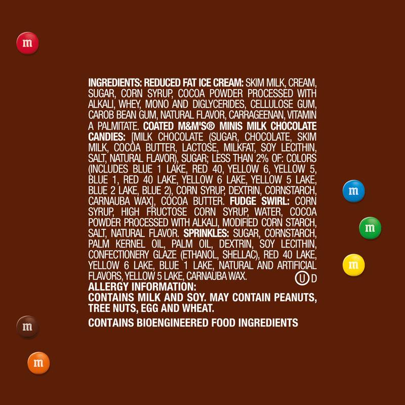 M&M'S Chocolate Ice Cream with M&M'S Minis Candies Chocolate Ice Cream, 14oz