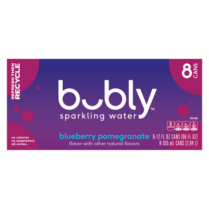 Bubly Blueberry Pomegranate 8pk 12oz Can