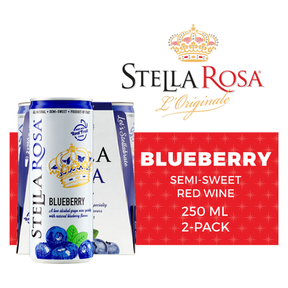 Stella Rosa Blueberry Semi-Sweet Red Wine 2Pk/250 ml