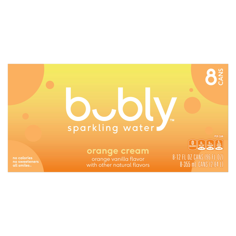Bubly Orange Cream 8pk 12oz Can