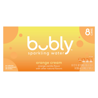Bubly Orange Cream 8pk 12oz Can