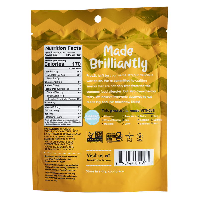 Free 2 B Mini Chocolate Sun Butter Sun Cups 4.2oz
