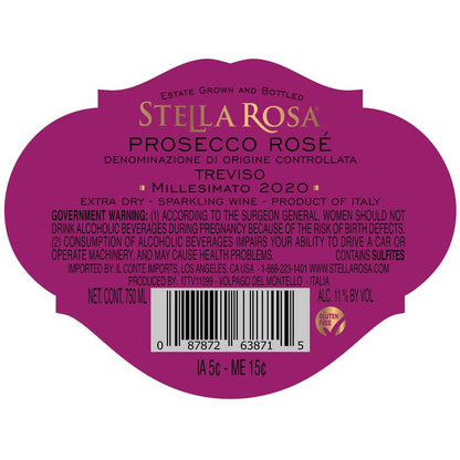 Stella Rosa Rose V.S. Prosecco Rose Sparkling Wine DOC 750ml