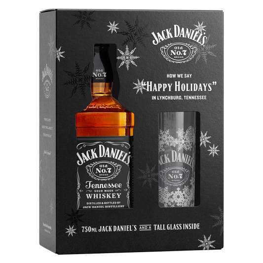 Jack Daniels Black Tennessee Whiskey Gift Set 750ml (80 Proof)