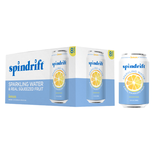 Spindrift Lemon Sparkling Water 8pk 12oz can