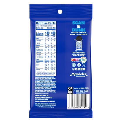 Oreo Mini Peanut Butter Chocolate Sandwich Cookies, 3oz
