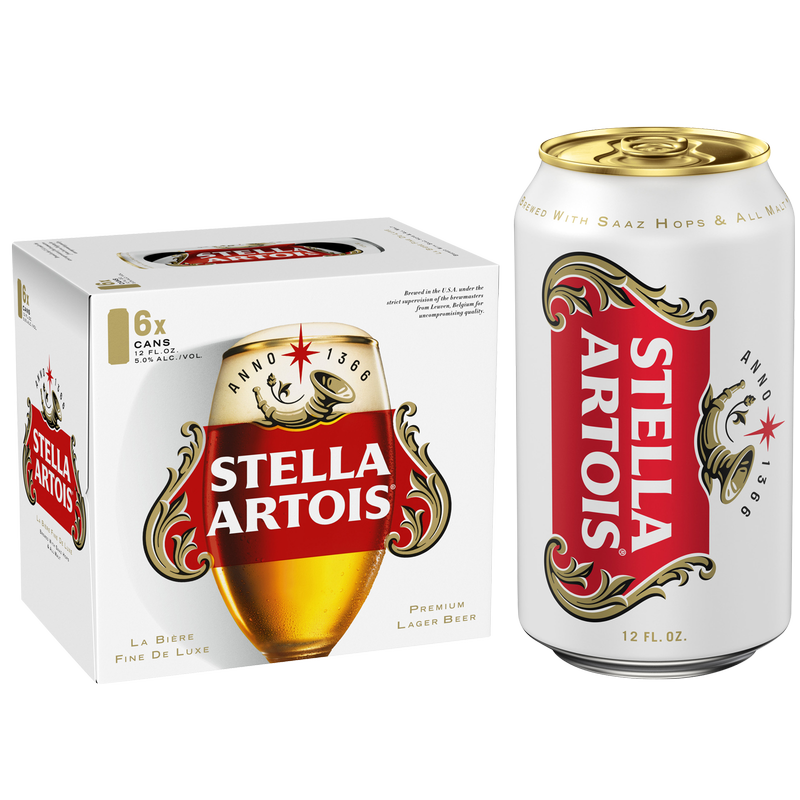 Stella Artois 6pk 12oz Can 5.0% ABV