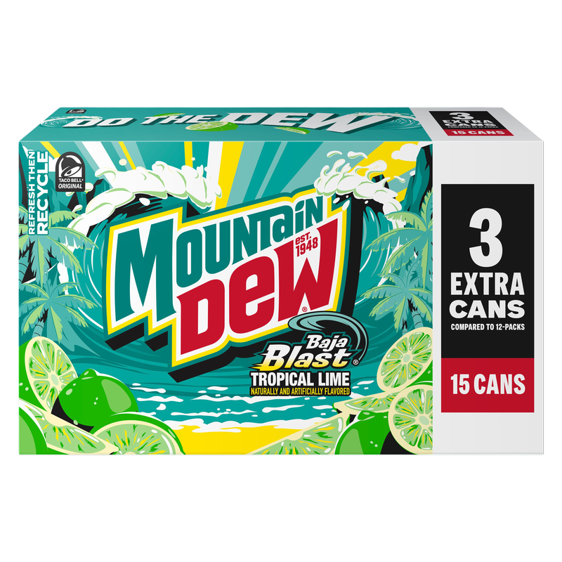 Mountain Dew Baja Blast 15pk 12oz Can