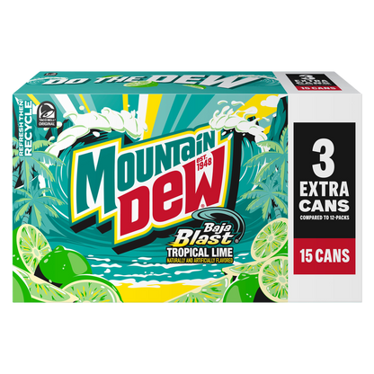 Mountain Dew Baja Blast 15pk 12oz Can