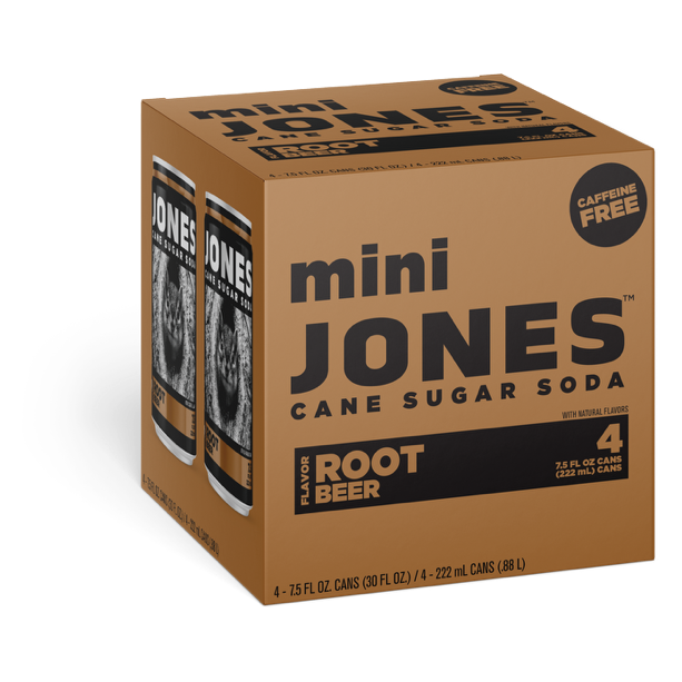 Jones Soda Root Beer 4pk 7.5oz Mini Can