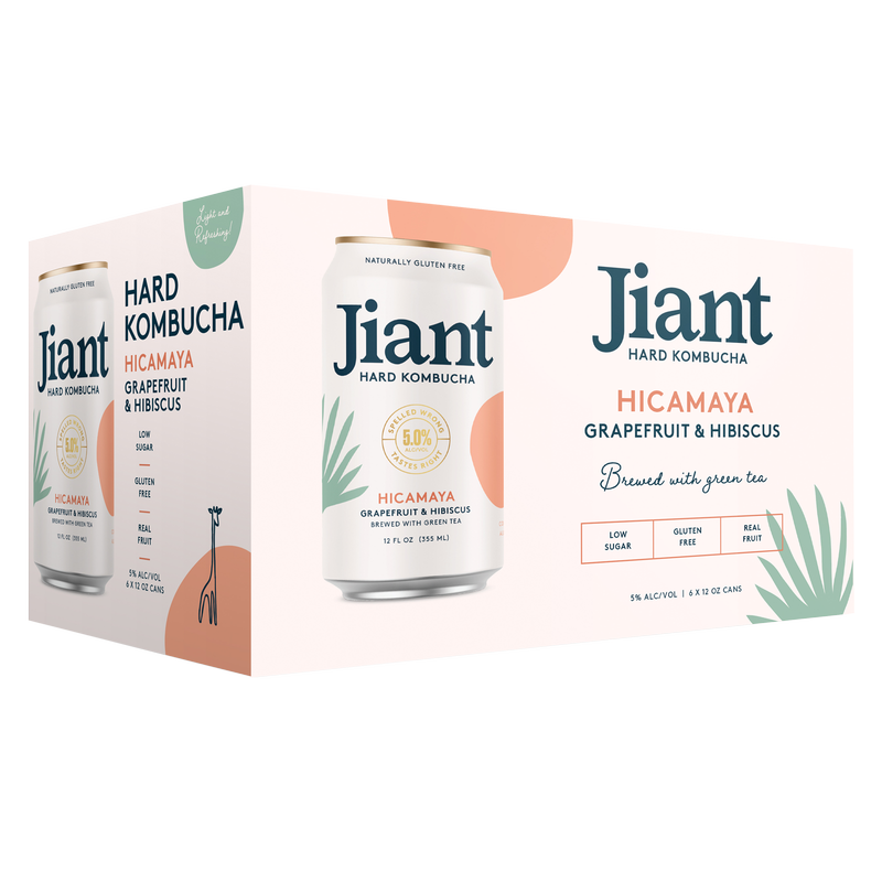 Jiant Hard Kombucha Hicamaya Grapefruit & Hibiscus (6PKC 12 OZ)