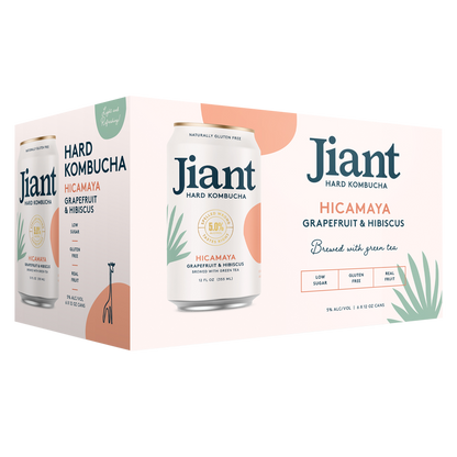 Jiant Hard Kombucha Hicamaya Grapefruit & Hibiscus (6PKC 12 OZ)