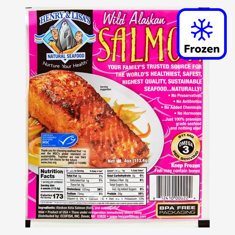 Henry & Lisa's Frozen Wild Alaskan Salmon - 4oz