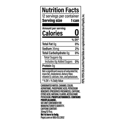 Diet Pepsi 12pk 12oz Can