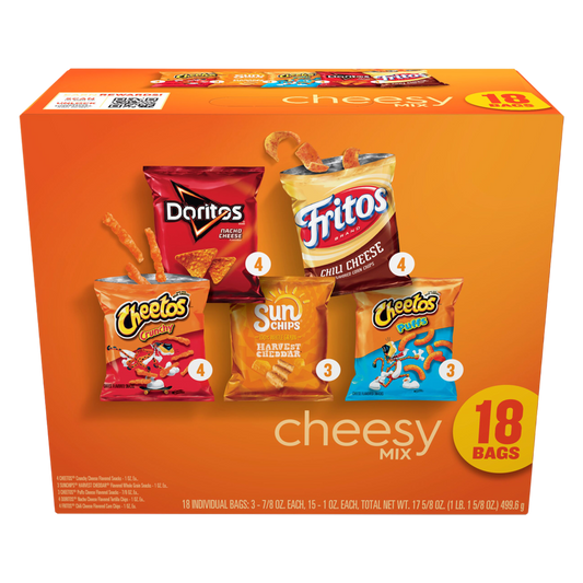 Frito Lay Snacks Cheesy Mix Variety 17.625 18ct