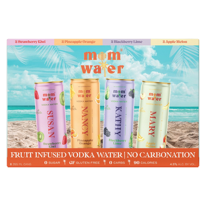 Mom Water Vacation Mode Variety Pack 8pk 12oz Can 4.5% ABV