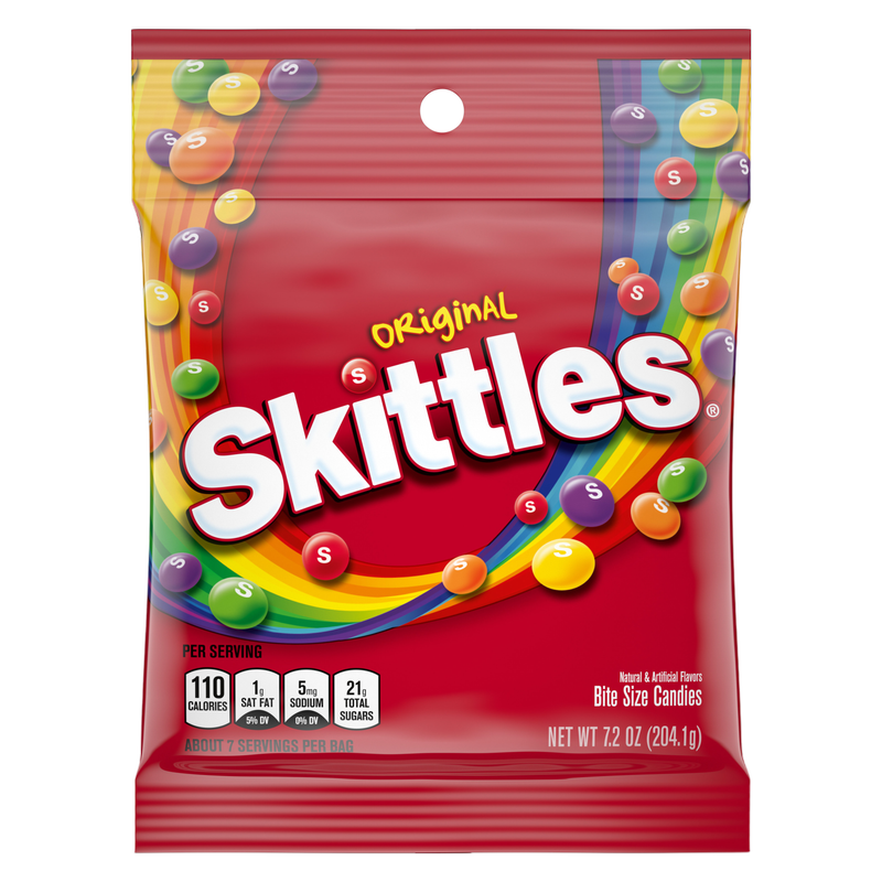 SKITTLES Original Chewy Candy, 7.2 oz Bag