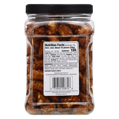 Herr's Peanut Butter Filled Pretzel Nuggets, 24oz